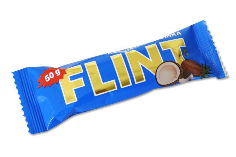 Flint Tyčinka kokosová s tmavou polevou 35 x 50 g
