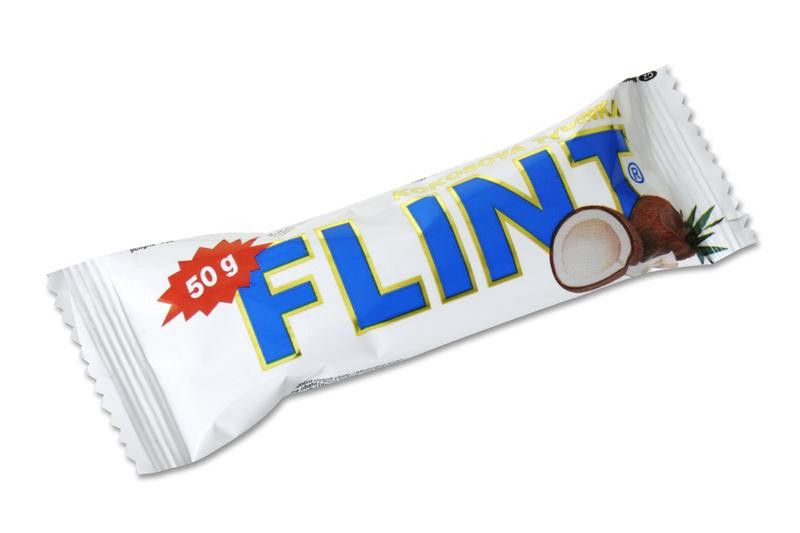 Flint Tyčinka kokosová s bílou polevou 35 x 50 g
