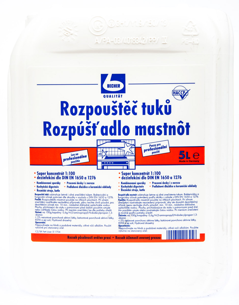 BECHER ROZPOUŠTĚČ TUKŮ 5L       &