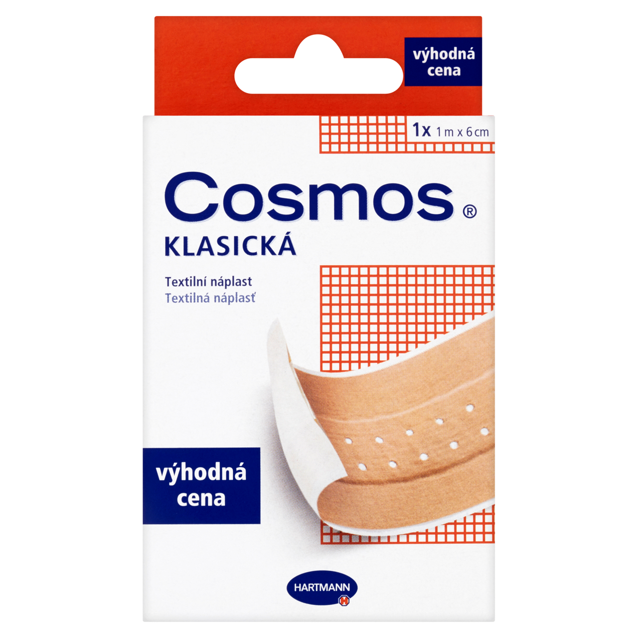 HARTMANN Cosmos Klasická náplast 1 m x 6 cm 1 ks