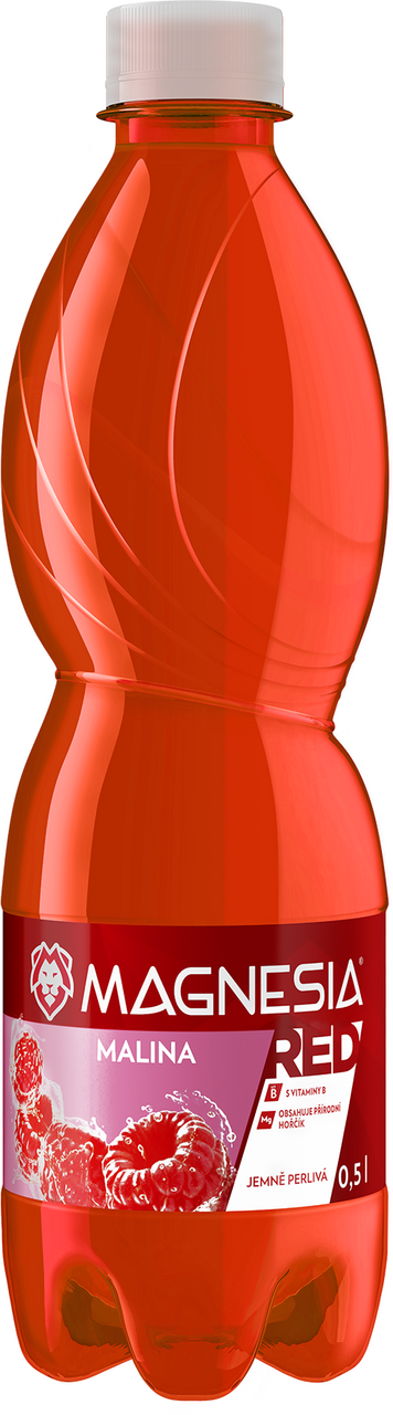 MAGNESIA RED Voda minerální jemně perlivá malina 12 x 500 ml PET