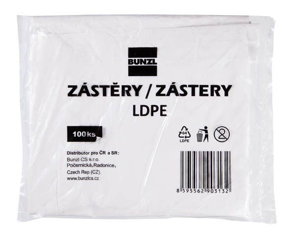 PrimeSource Zástěra jednorázová LDPE 100 ks