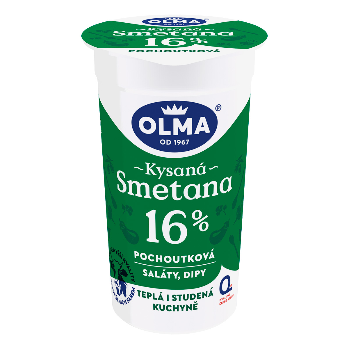 OLMA Smetana kysaná 16 % chlaz. 20 x 200 g
