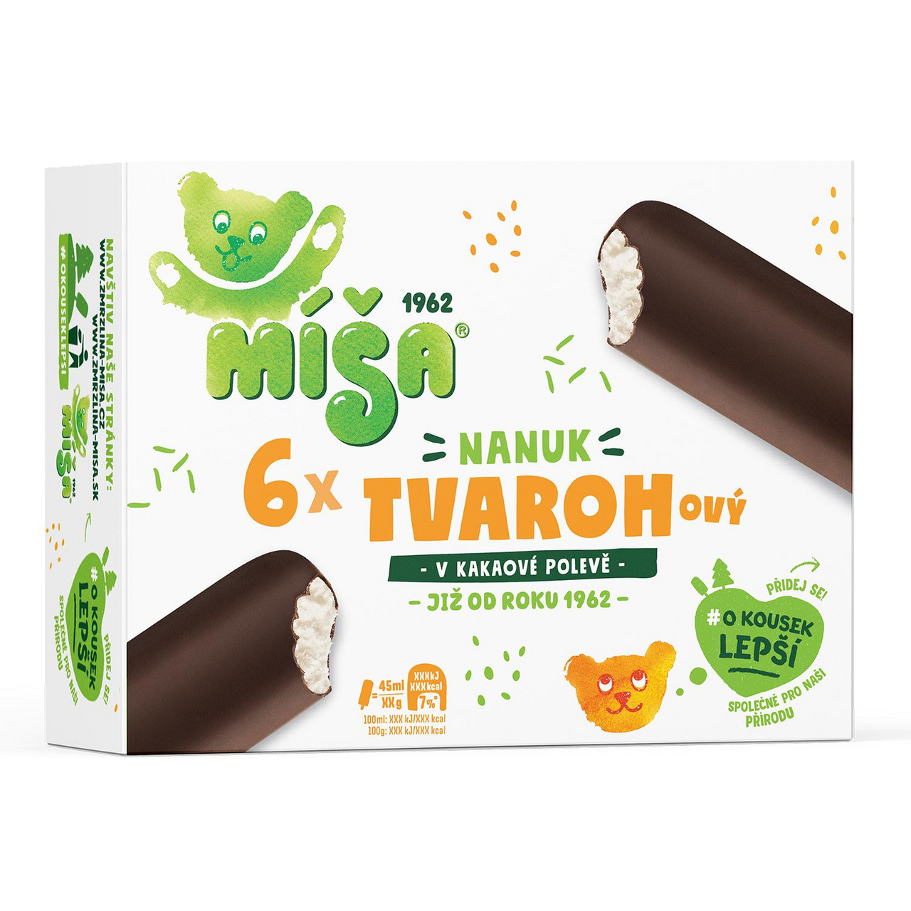 MÍŠA tvarohový mraž. 6 x 45 ml