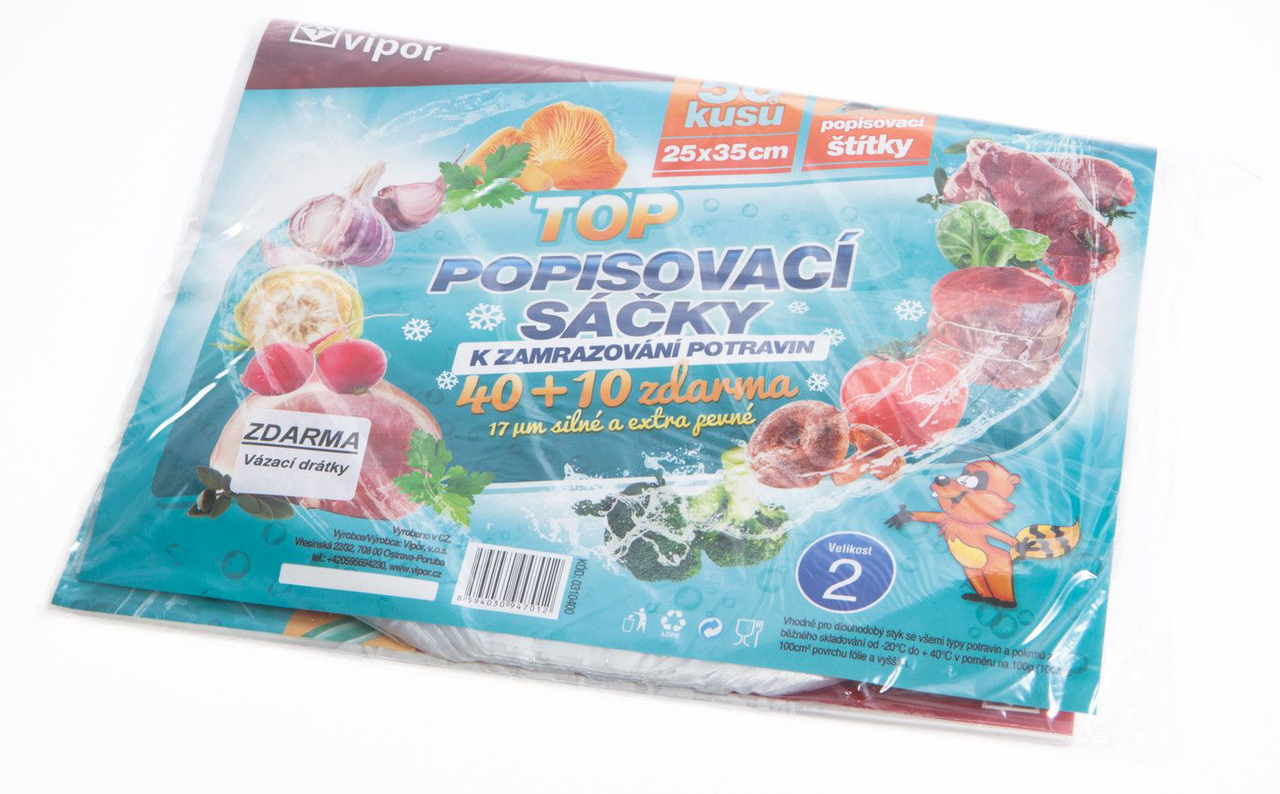 Sáčky k zamrazování potravin Vipobal 17MY 25 x 35 cm 2 x 50 ks