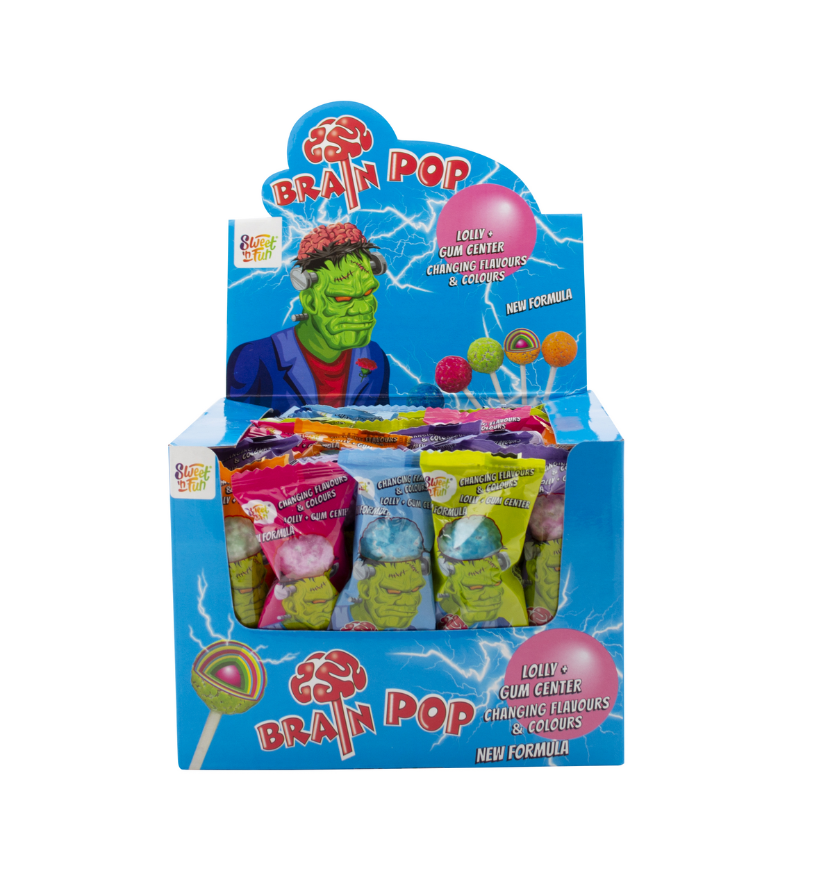 VIDAL Lízátka se žvýkačkou Brain pop 50 x 16 g