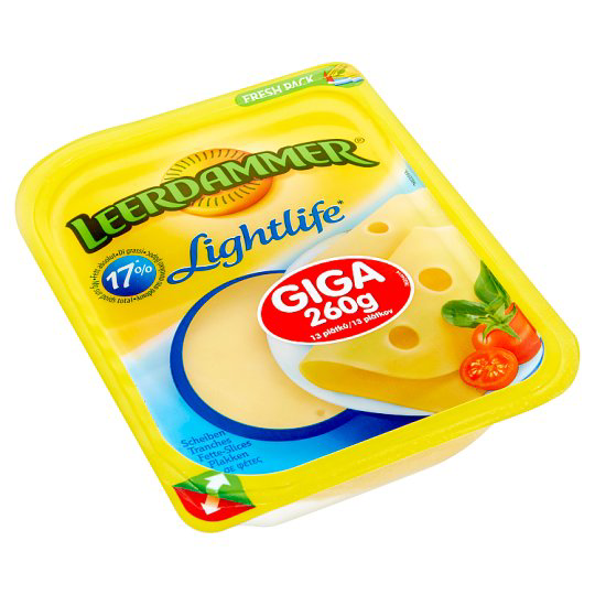 Leerdammer Lightlife sýr plátkový chlaz. 260 g