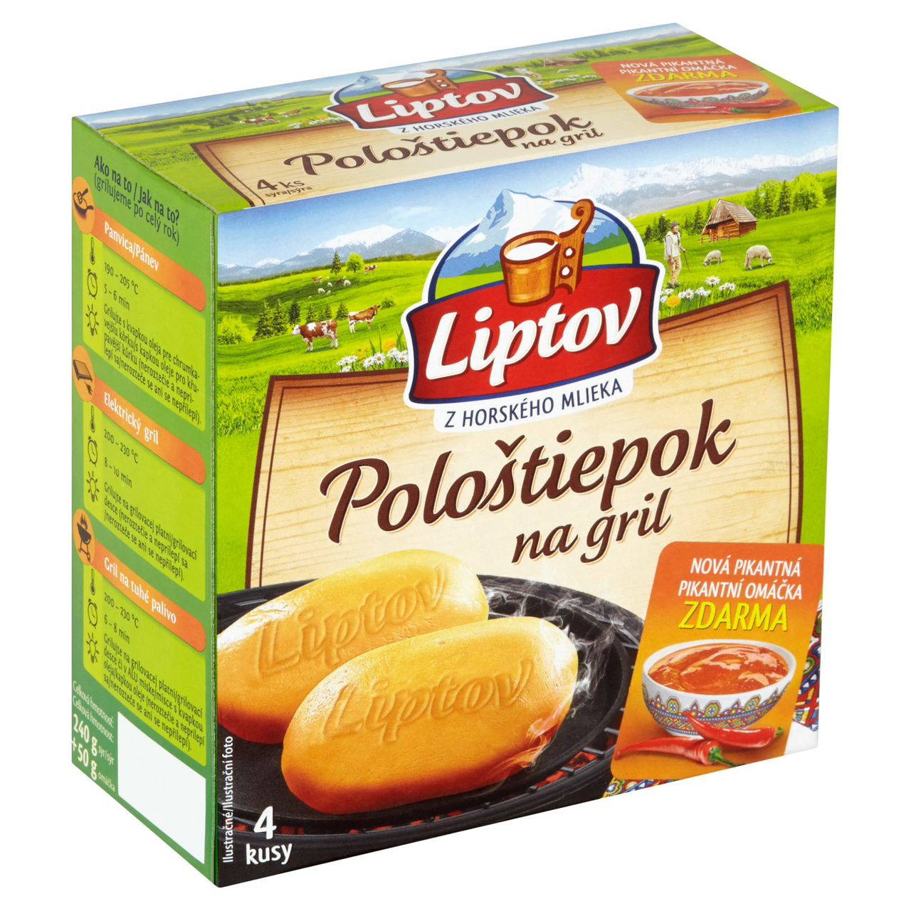 LIPTOV Polooštiepok na gril s pikantní omáčkou (50 g) chlaz. 240 g