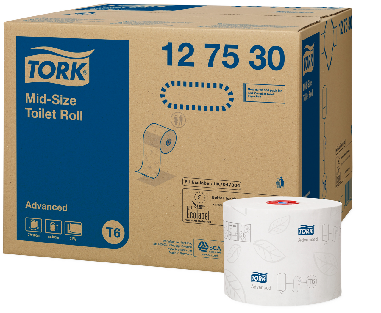 TORK Mid-Size toaletní papír 2-vrstvý 100 m 27 ks