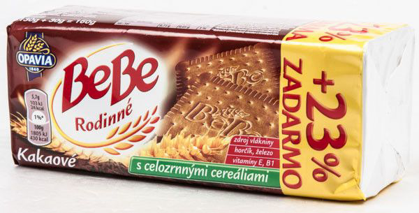OPAVIA Bebe kakaové sušenky 160+ g 23 % navíc