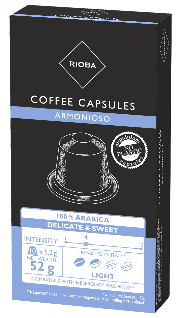 RIOBA Armonioso Lungo káva 52 g kapsle