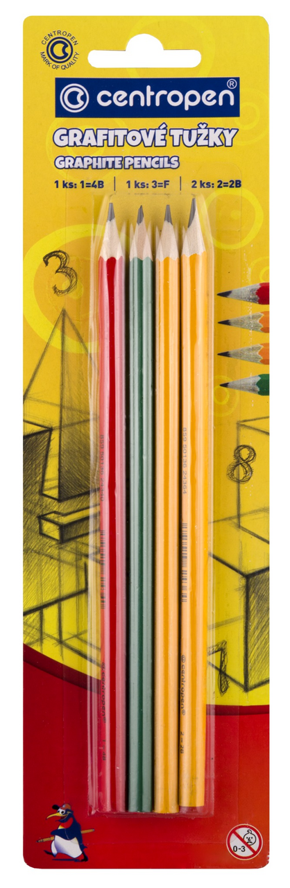 Tužky grafitové sada Centropen 4 ks
