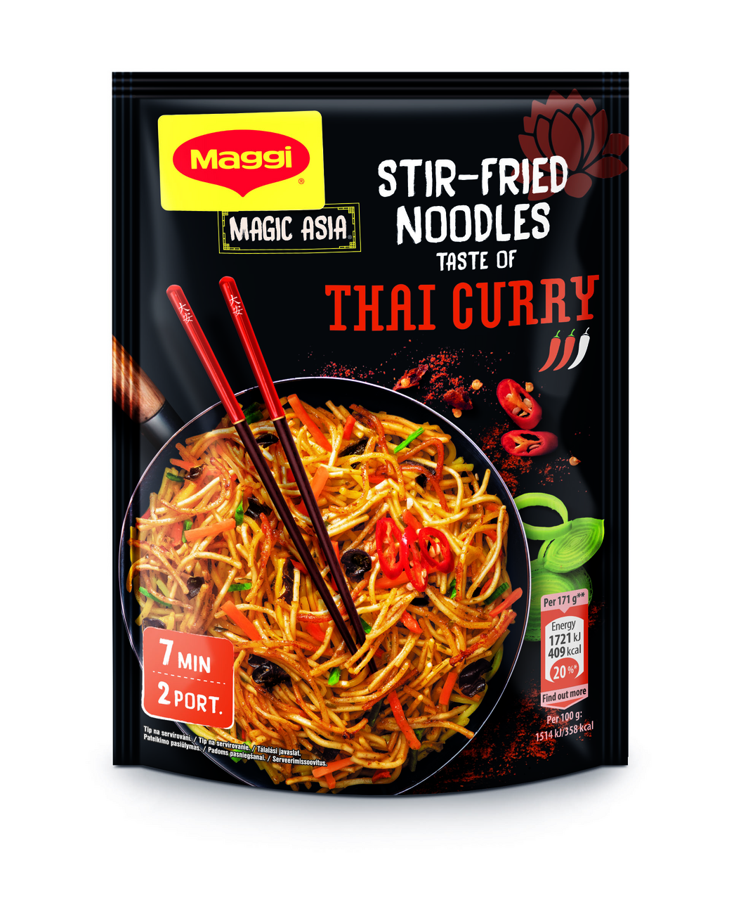 Maggi Asia Thai Curry nudle smažené instantní 128g