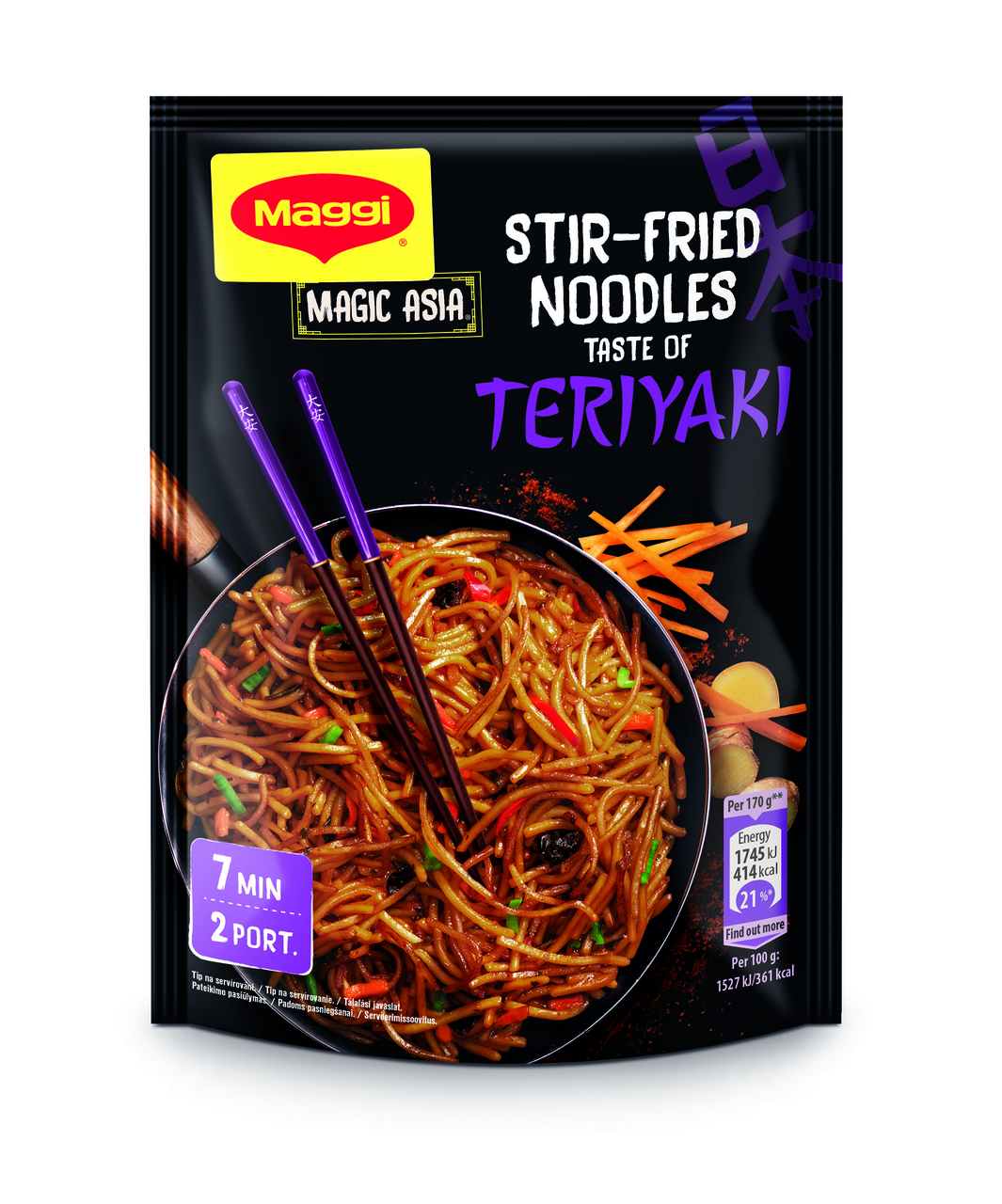 Maggi Asia Teriyaki nudle smažené instantní 130 g