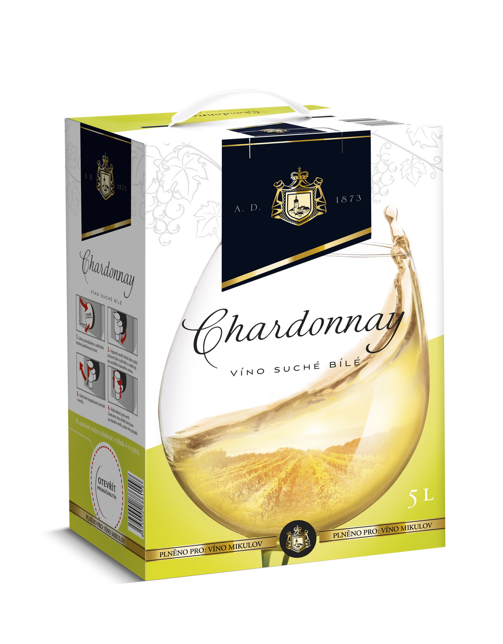 VÍNO MIKULOV MIKULOV Chardonnay Víno 5 l BiB