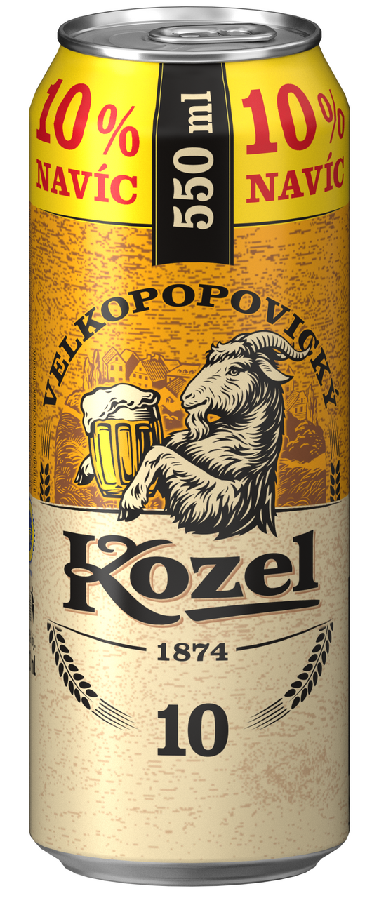 VELKOPOPOVICKÝ Kozel Pivo světlé výčepní 24 x 550 ml plech