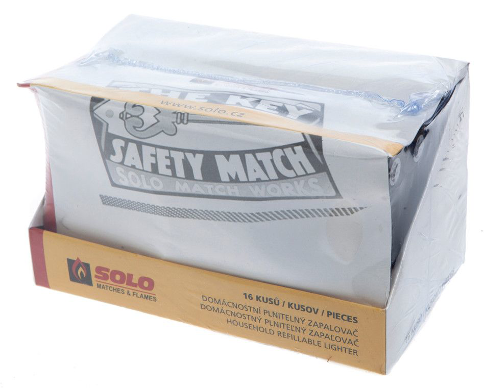 SOLO MATCHES Zapalovač Solo otočný 19 cm 16 ks
