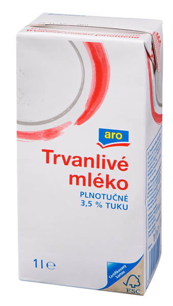 aro Mléko trvanlivé plnotučné 3,5 % 12 x 1 l