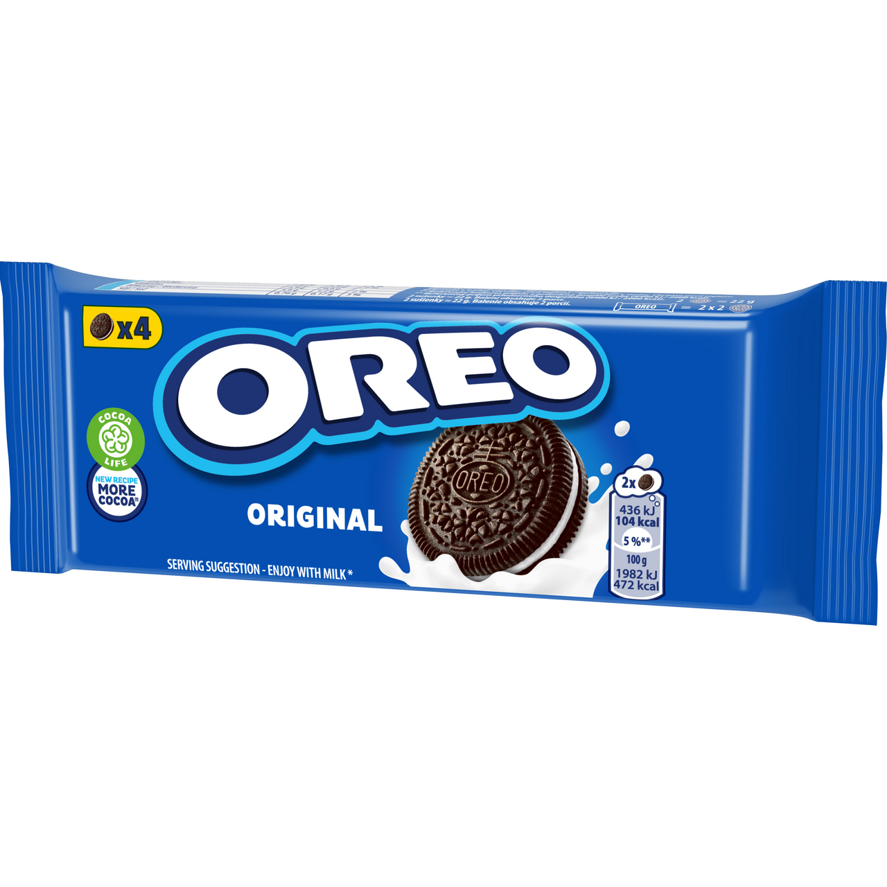 OREO Sušenky s náplní s vanilkovou příchutí 32 x 44 g
