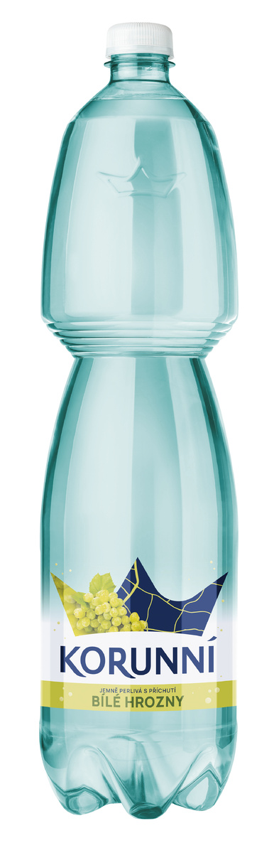 KORUNNÍ Ochucená Bílé hrozny jemně perlivá voda 6 x 1,5 l