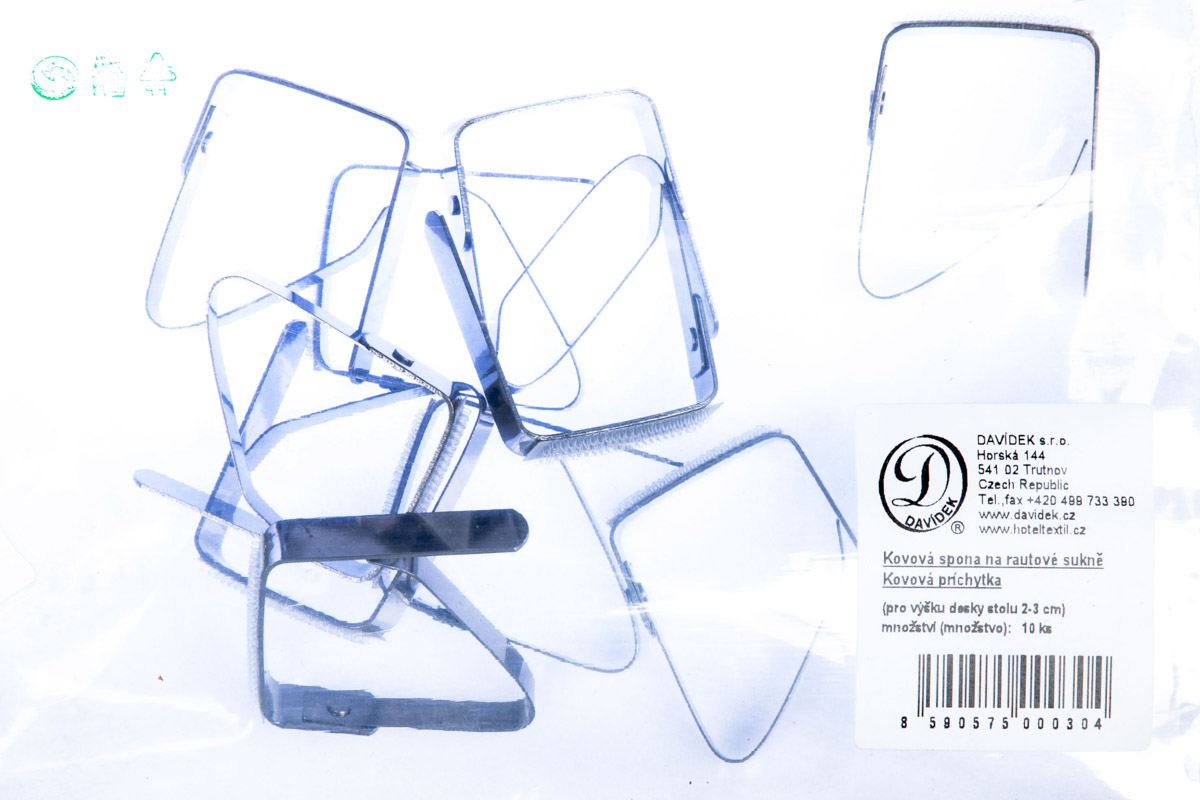 DAVÍDEK Spona na rautovou sukni kov 10 ks