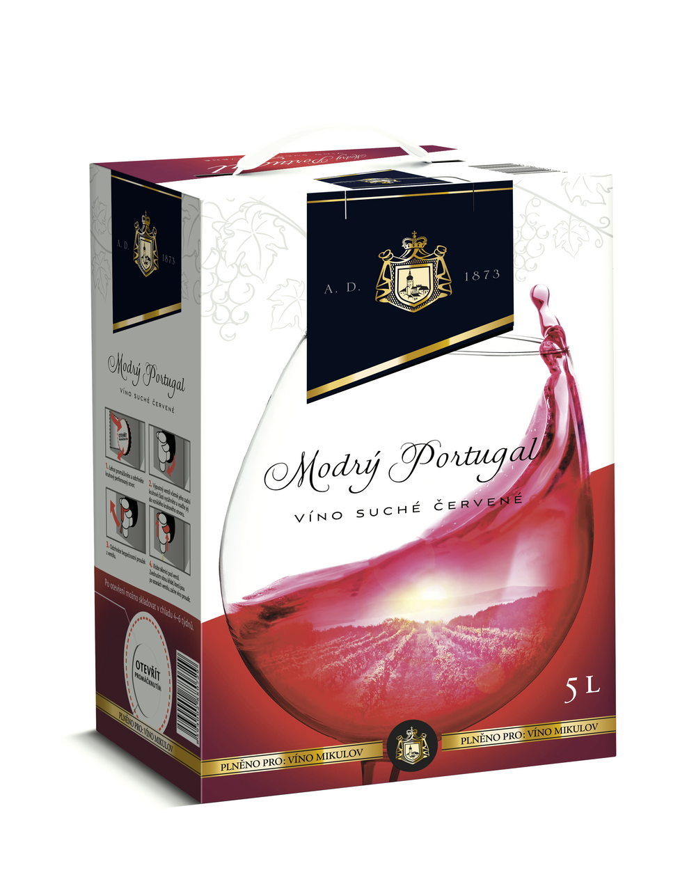 VÍNO MIKULOV Modrý Portugal 5 l BiB