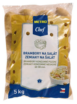 METRO Chef Brambory konzumní prané 60/80 typ A salátové čerstvé 5 kg