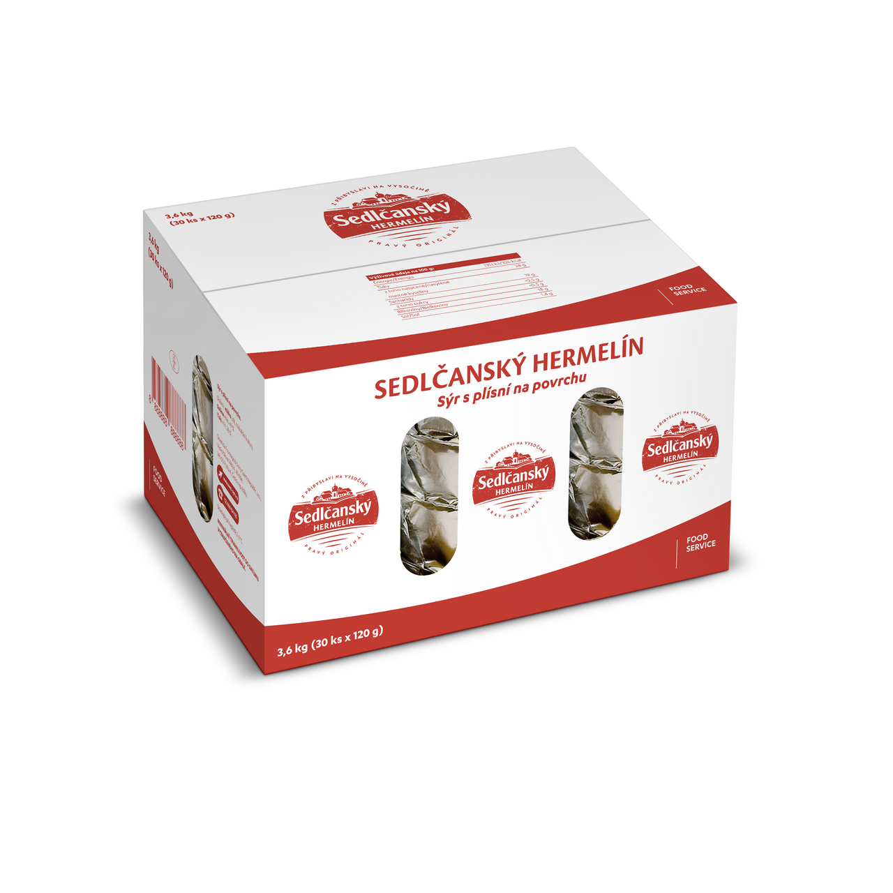 Sedlčanský Hermelín gastro chlaz. 30 x 120 g