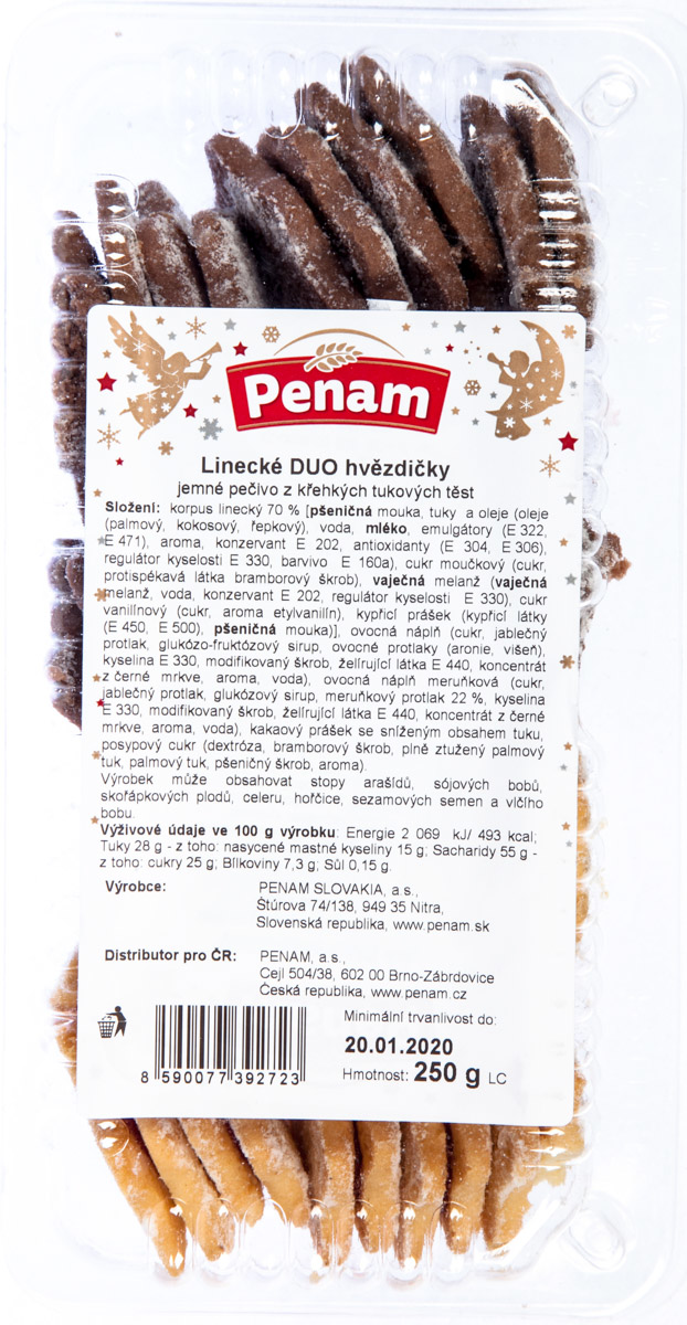 Hvězdičky linecké duo 24 x 250 g