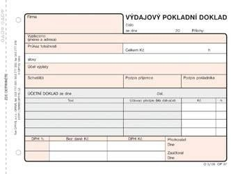 OPTYS Výdajový pokladní doklad nečíslovaný 100 listů 5 ks