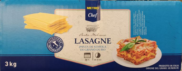 METRO Chef Lasagne semolinové 3 kg