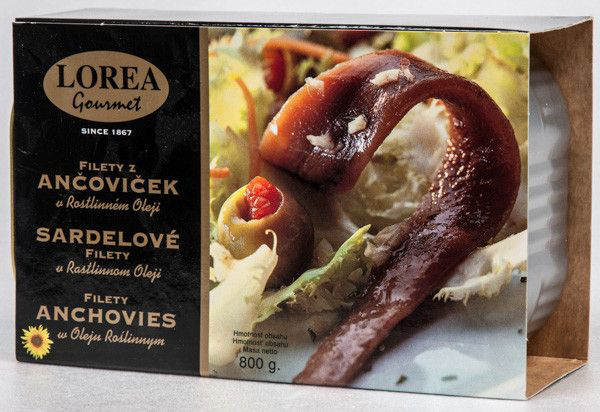 LOREA Filety z ančoviček 800 g