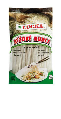 LUCKA Nudle rýžové bezlepkové 3 mm 240 g