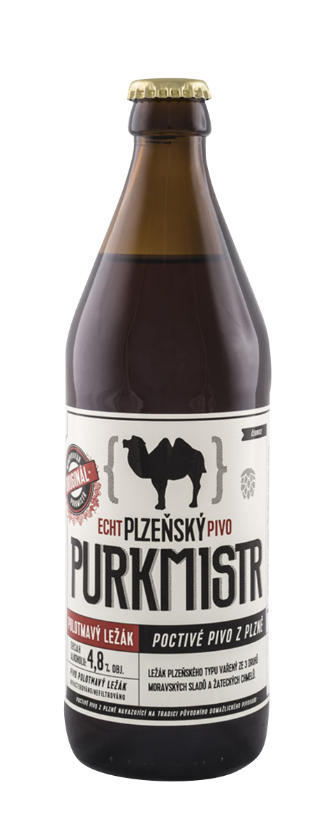 PURKMISTR Pivo polotmavý ležák 12° 500 ml nevratná láhev