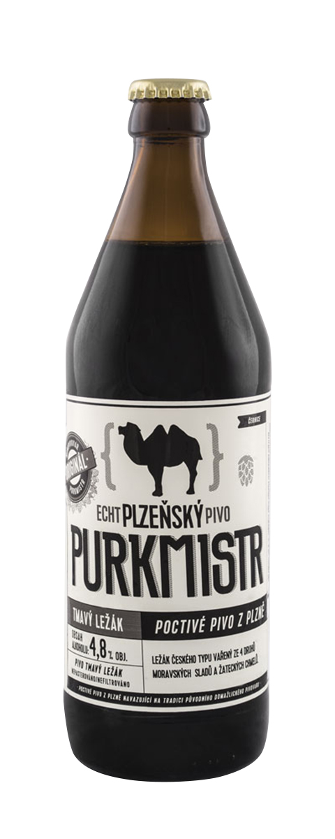 PURKMISTR Pivo tmavý ležák 12° 500 ml nevratná láhev