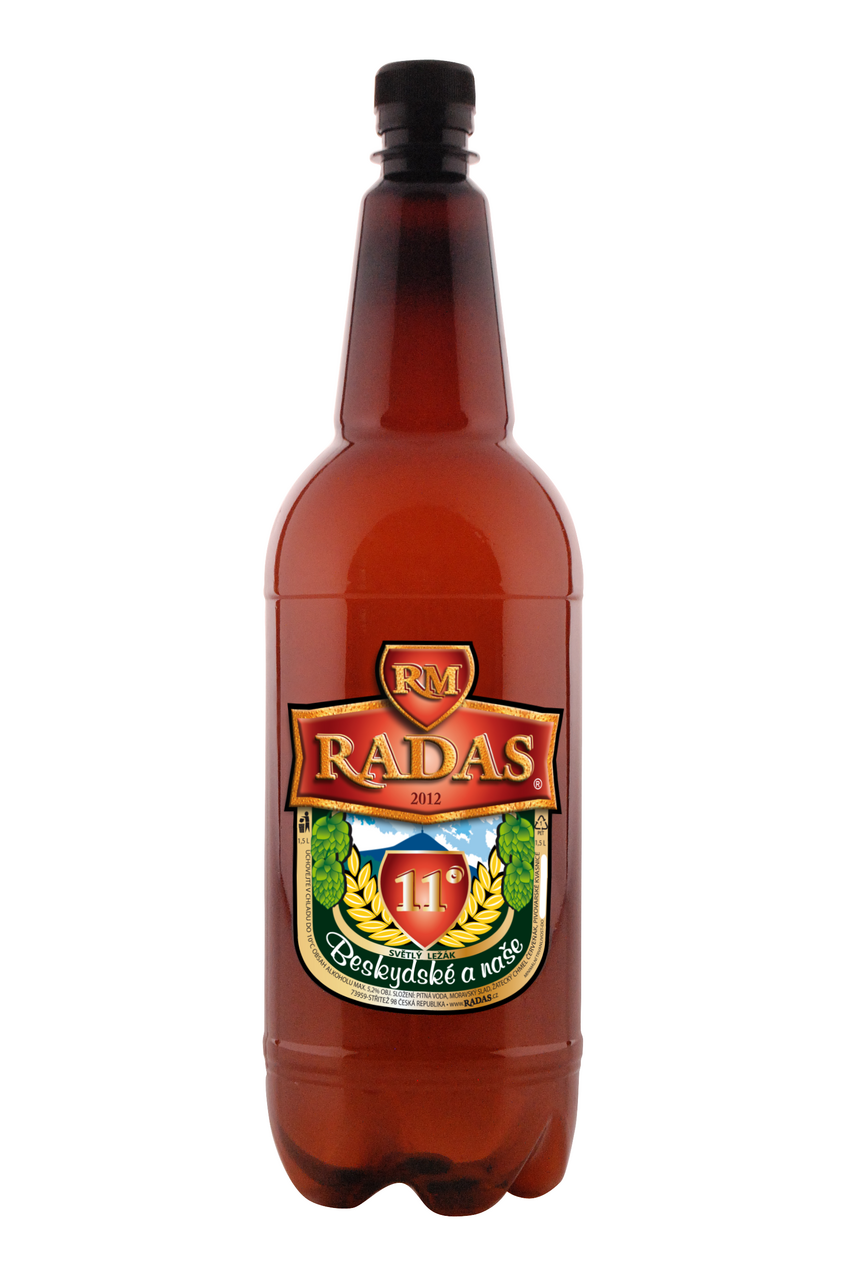 RADAS Pivo světlý ležák 11° 1,5 l PET