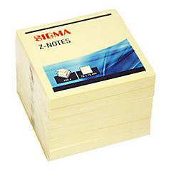 SIGMA Bloček 75 x 75 mm žlutý 6 ks