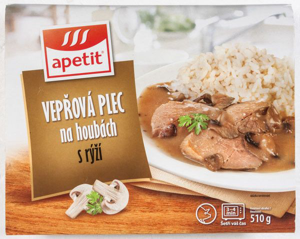 apetit Vepřová plec na houbách s rýží chlaz. 450 g