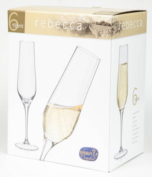 Crystalex Sklenice na sekt REBECCA 195 ml 6 ks