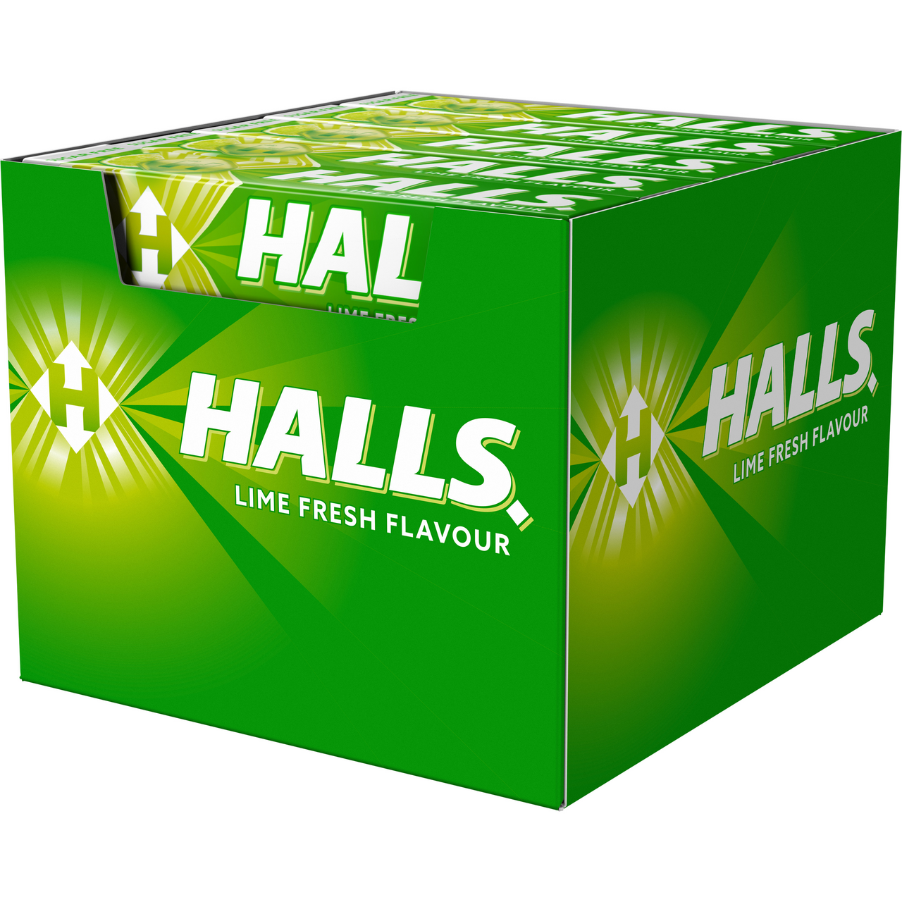 HALLS Lime Flavour Bonbóny limetkové s vitamínem C 20 x 33,5 g