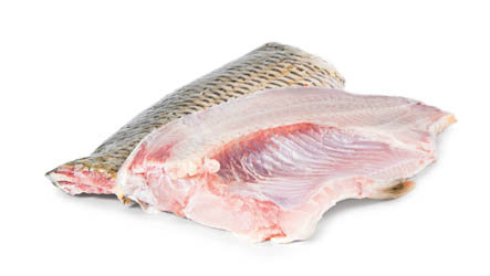 Kapr obecný půlený s kůží chlaz. váž. cca 500 g+