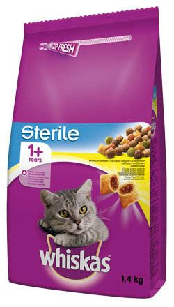 Whiskas Sterile kuře granule pro kočky 1,4 kg