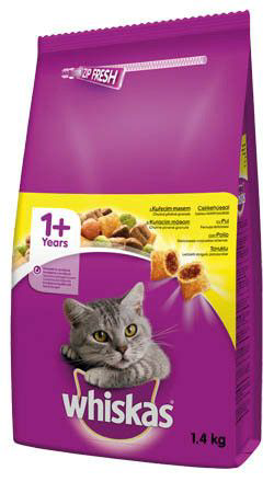 whiskas Kuře + zelenina pro kočky 1,4 kg