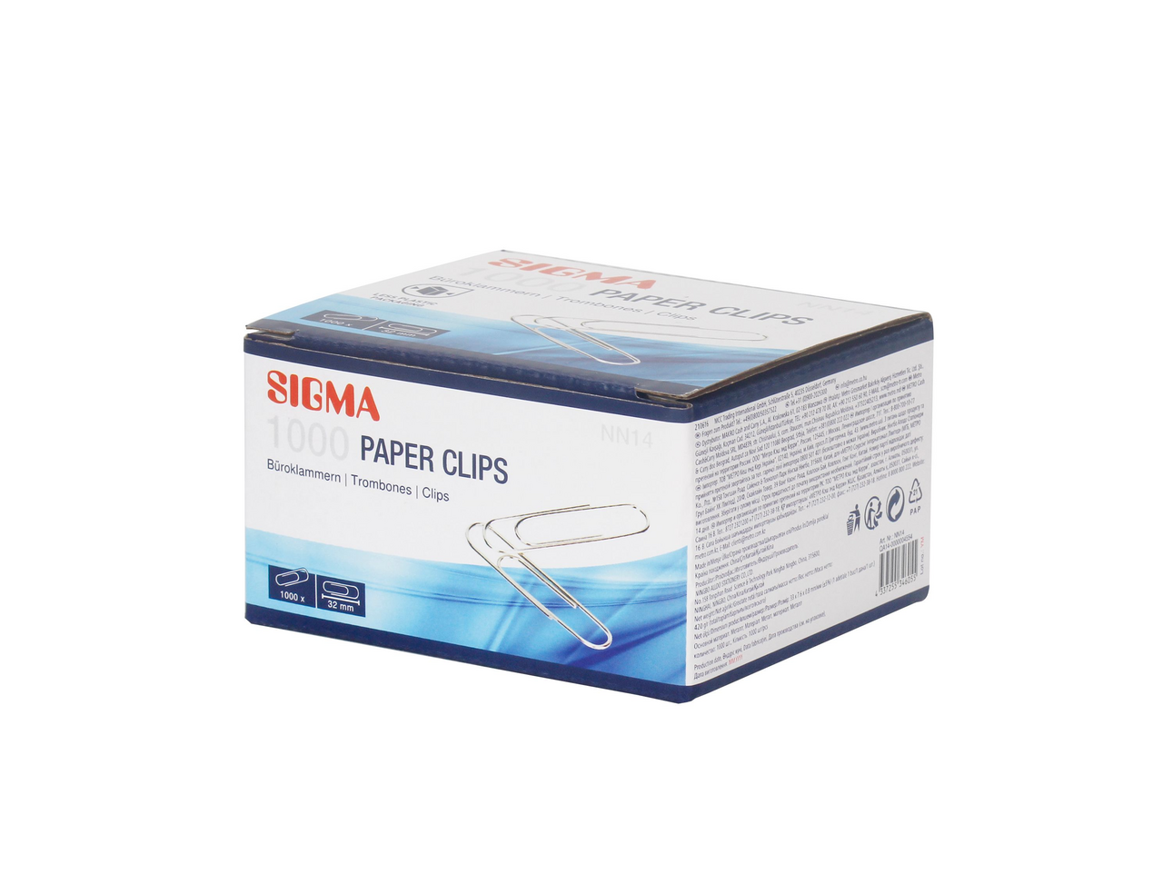 SIGMA Kancelářské sponky 32 mm 1000 ks