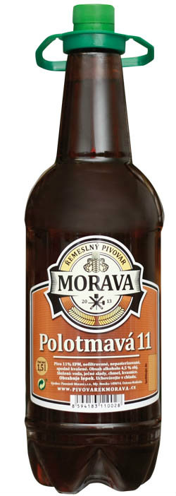 MORAVA Pivo polotmavé nefiltrované 11° 1,5 l PET