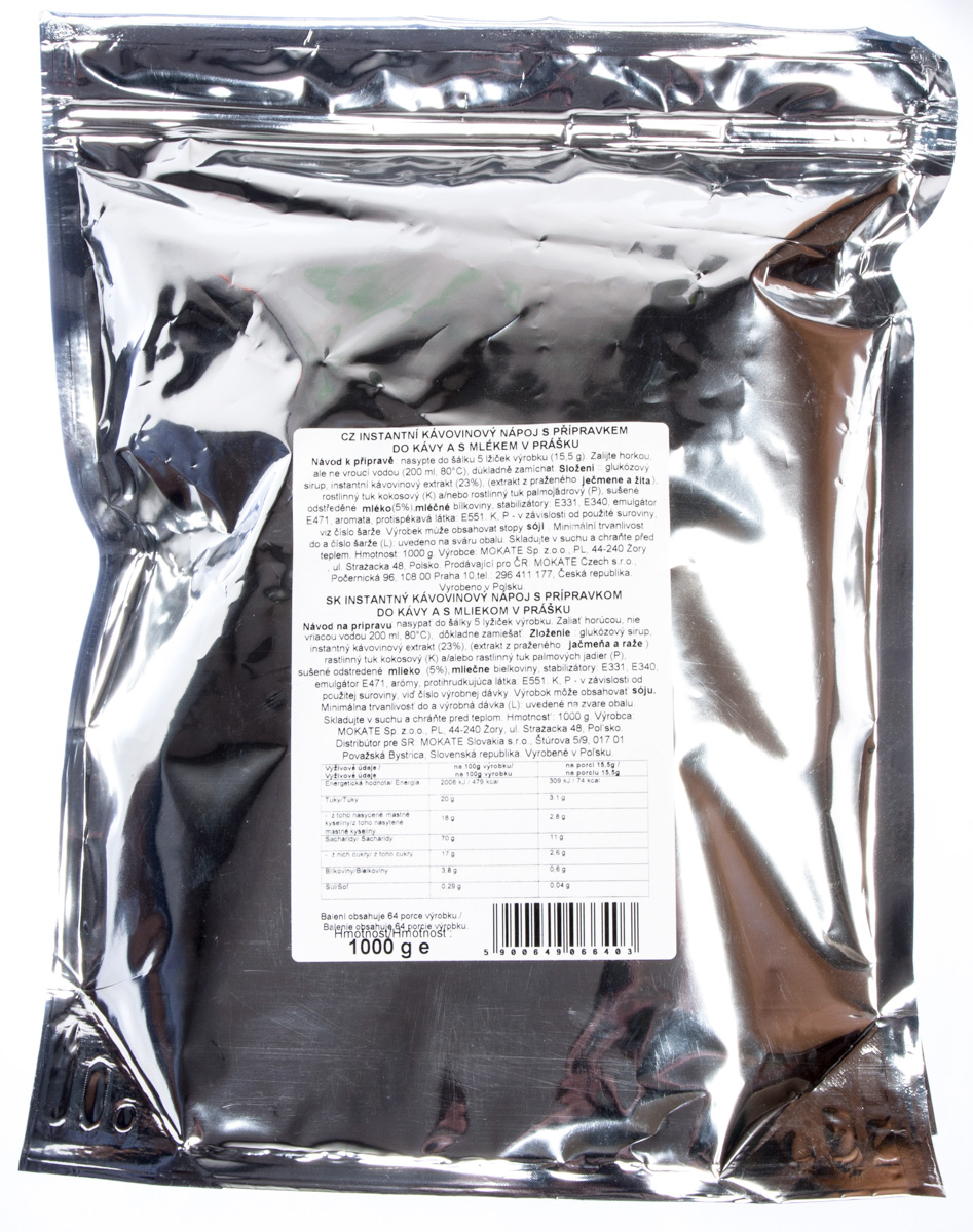 MOKATE instantní kávovinový nápoj bez kofeinu 1 kg