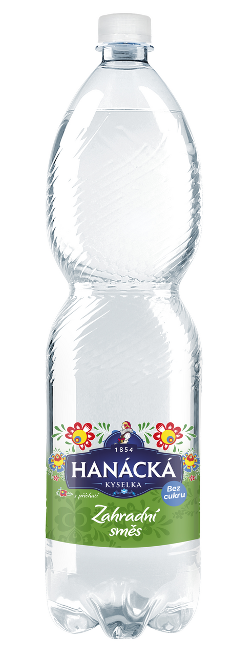 HANÁCKÁ KYSELKA Voda minerální ochucená zahradní směs 1,5 l