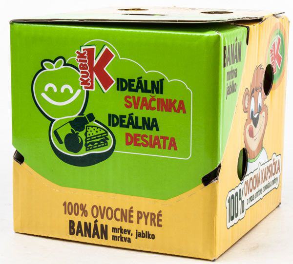 KUBÍK 100 % ovoce banán 12 x 100 g
