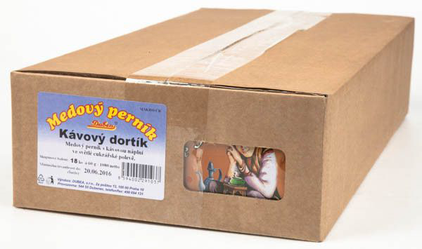 Dubea Medový perník kávový dortík 18 x 60 g