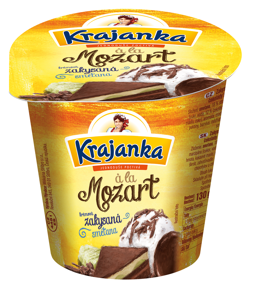 Krajanka Zakysaný dezert Mozart chlaz. 10 x 130 g